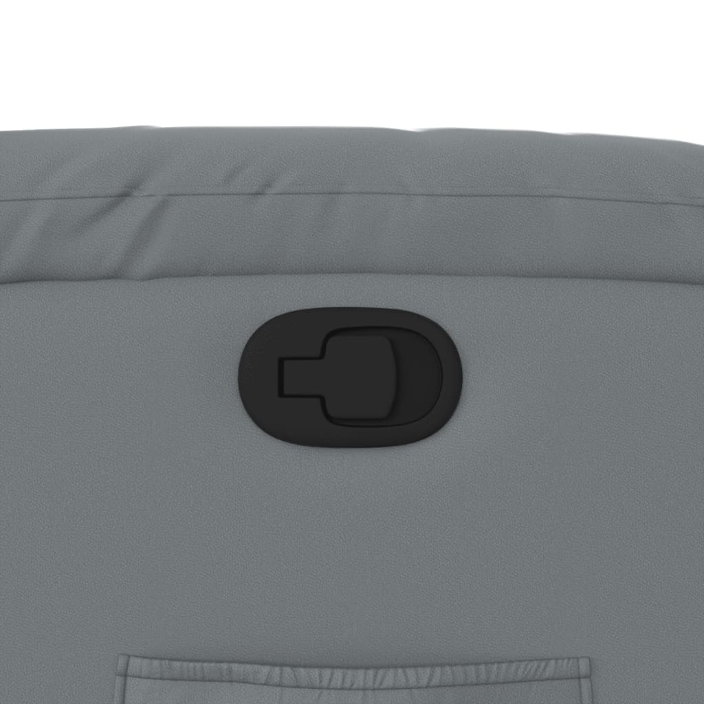 Poltrona Reclinabile Grigia in Similpelle 373437