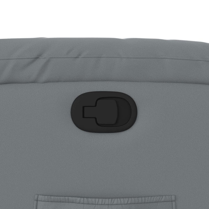 Poltrona Reclinabile Grigia in Similpelle 373437