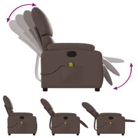 Poltrona Massaggiante Reclinabile marrone in Similpelle 373443