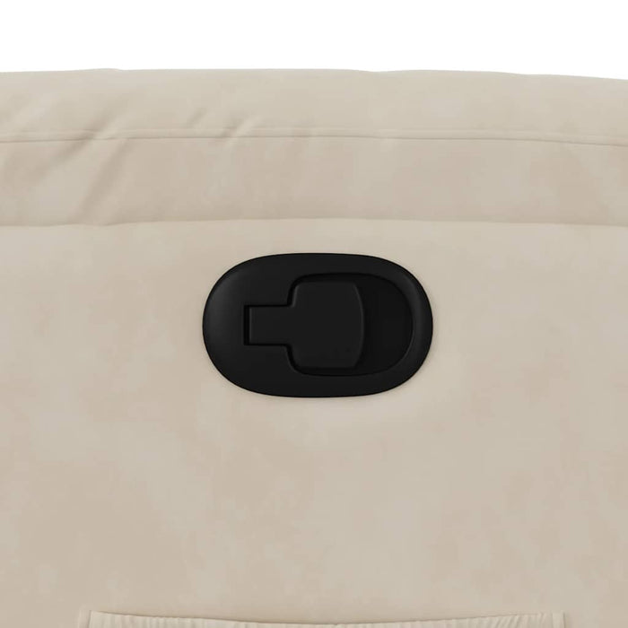 Poltrona Reclinabile Beige in Tessuto di Microfibra 373454