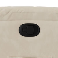 Poltrona Reclinabile Beige in Tessuto di Microfibra