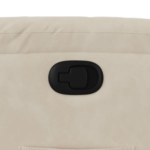 Poltrona Reclinabile Beige in Tessuto di Microfibra