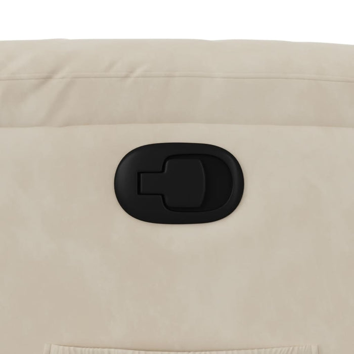 Poltrona Reclinabile Beige in Tessuto di Microfibra