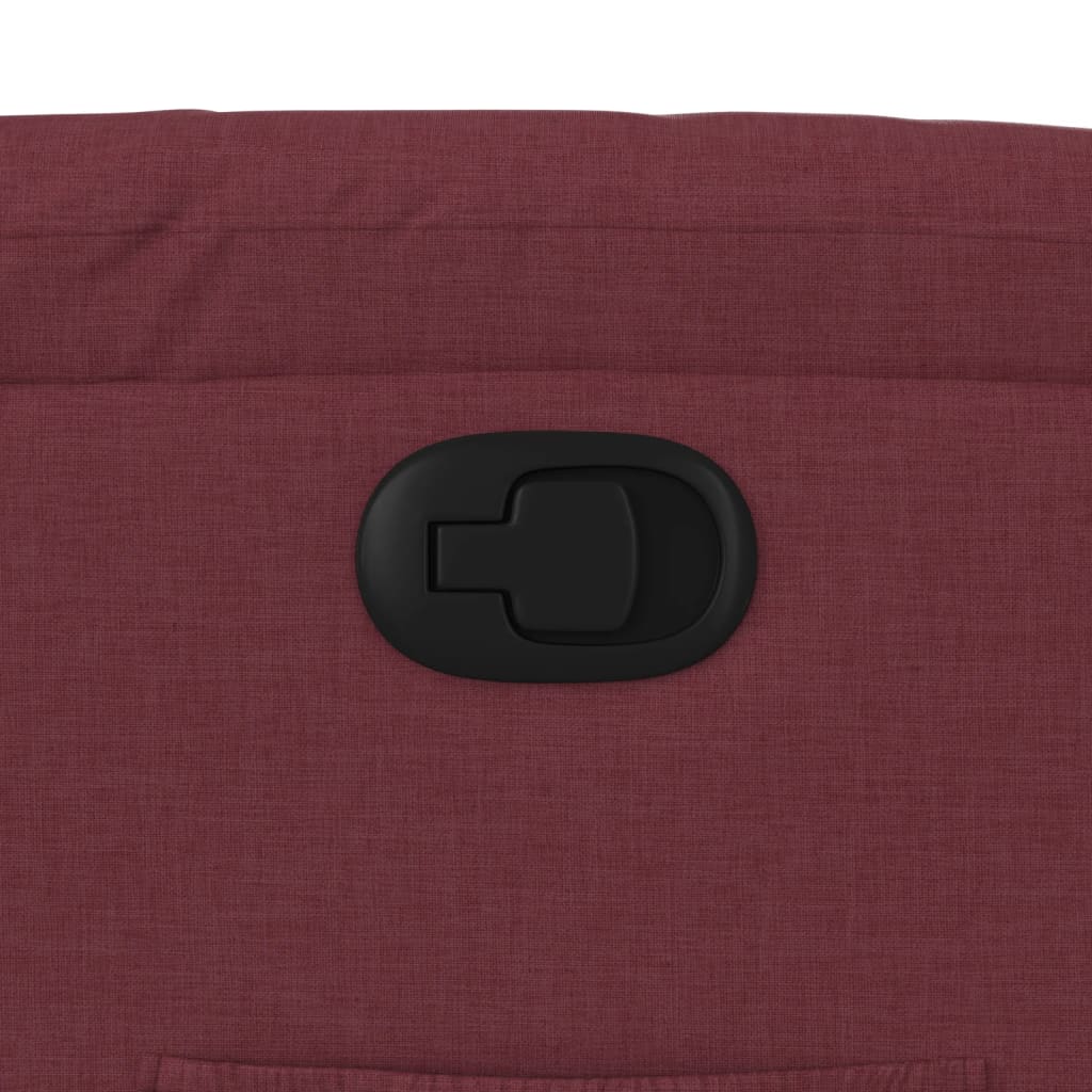 Poltrona Reclinabile in Tessuto Rosso Vino 373465