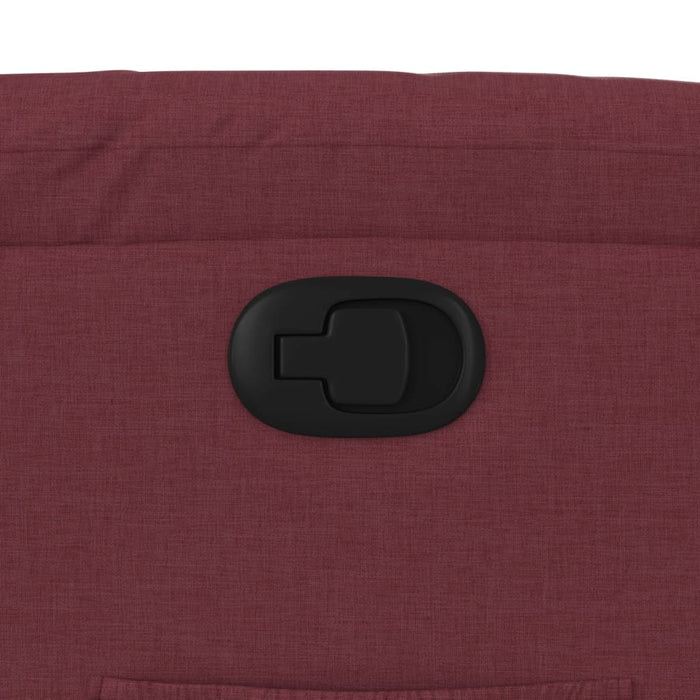 Poltrona Reclinabile in Tessuto Rosso Vino 373465