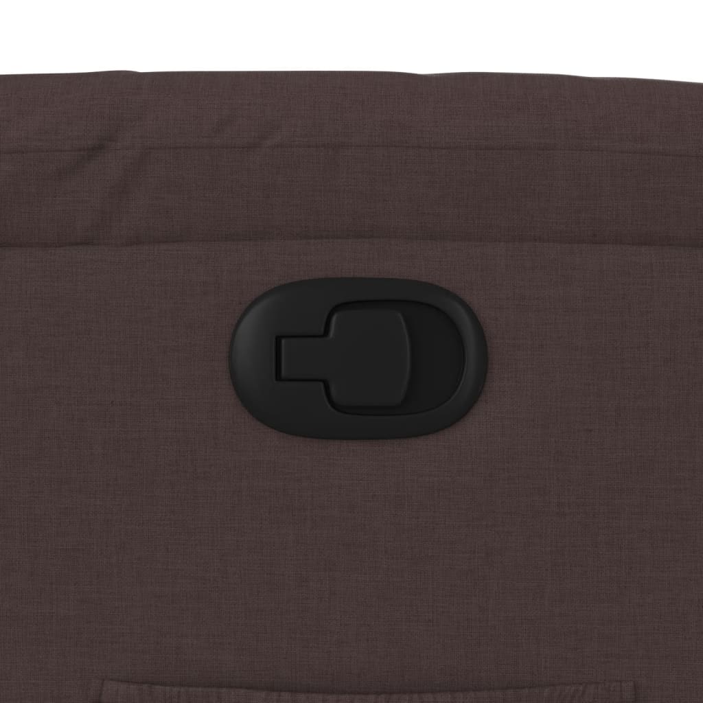 vidaXL Poltrona Reclinabile Marrone Scuro in Tessuto