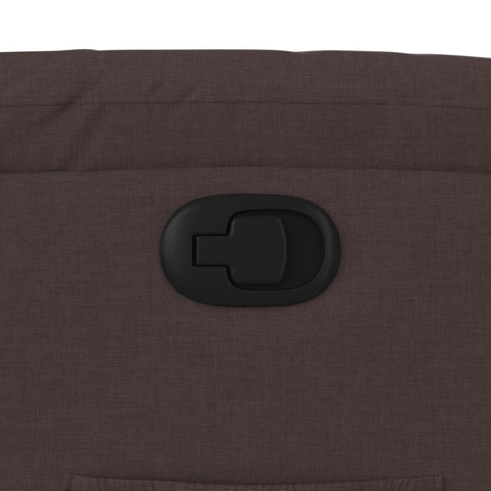 vidaXL Poltrona Reclinabile Marrone Scuro in Tessuto