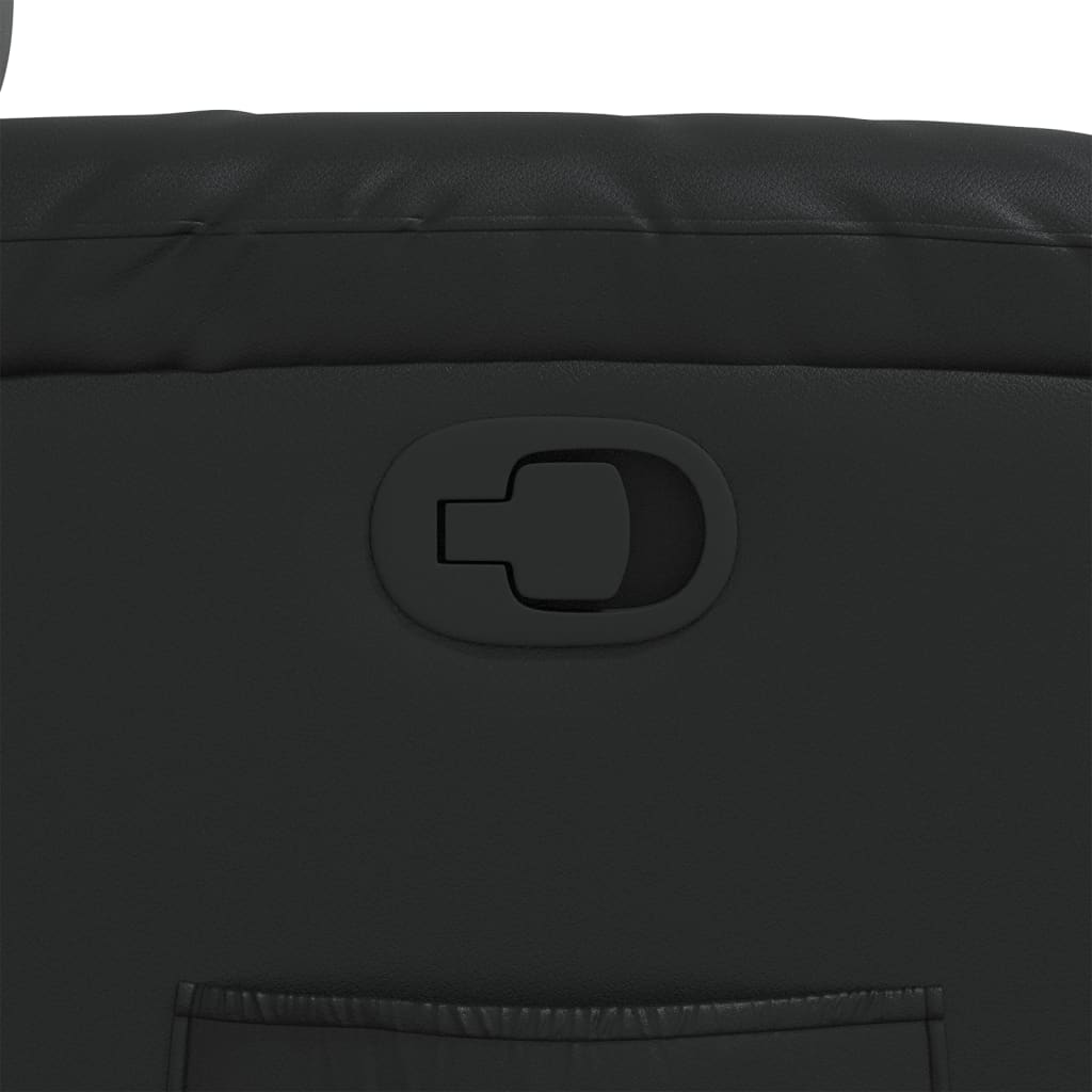 vidaXL Poltrona Reclinabile Nera in Similpelle