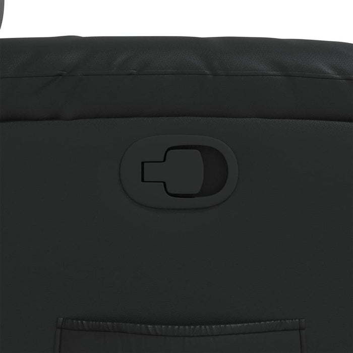 vidaXL Poltrona Reclinabile Nera in Similpelle