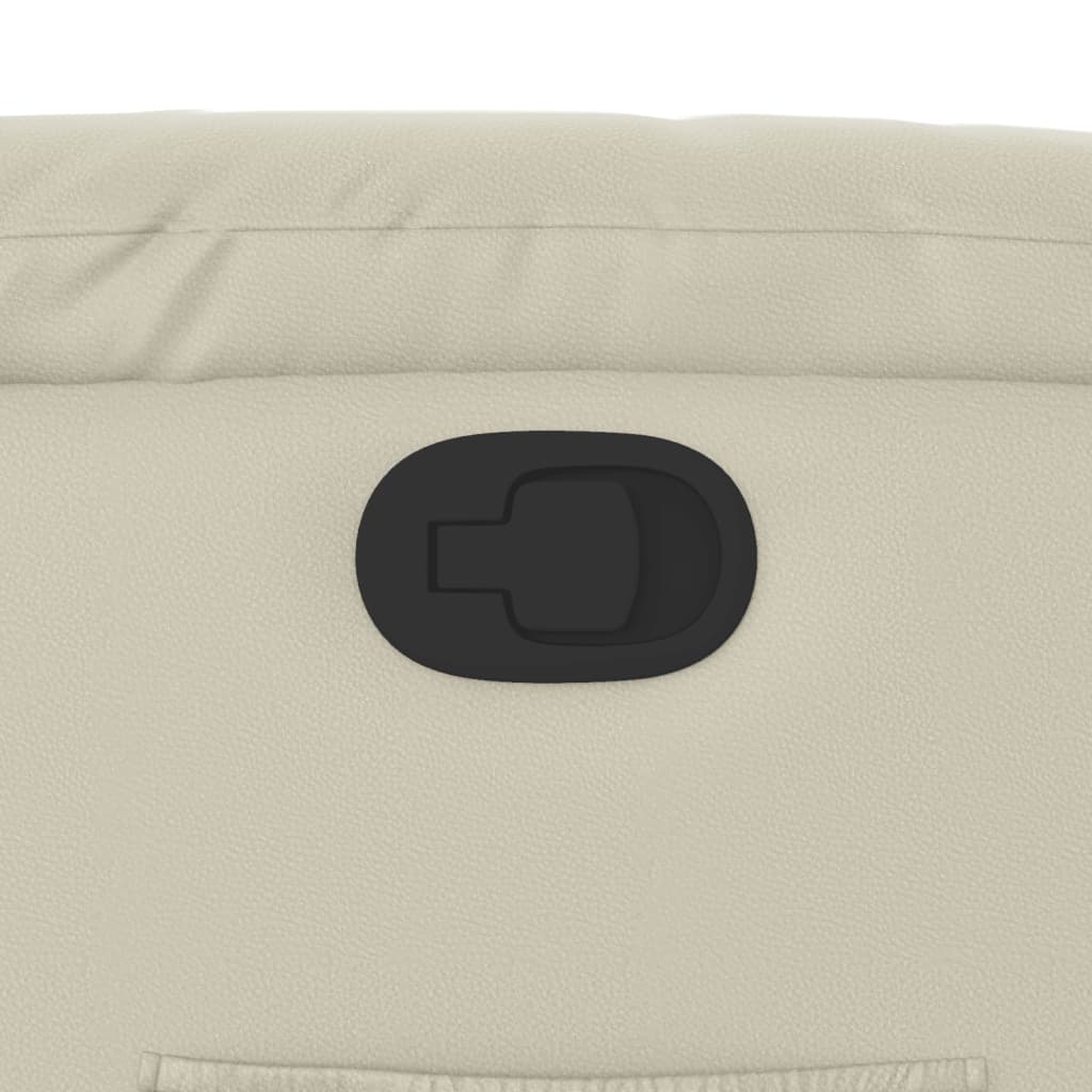 Poltrona Reclinabile Crema in Similpelle 373487