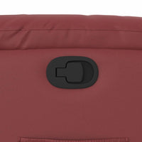 Poltrona Reclinabile Rosso Vino in Similpelle