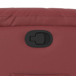 Poltrona Reclinabile Rosso Vino in Similpelle