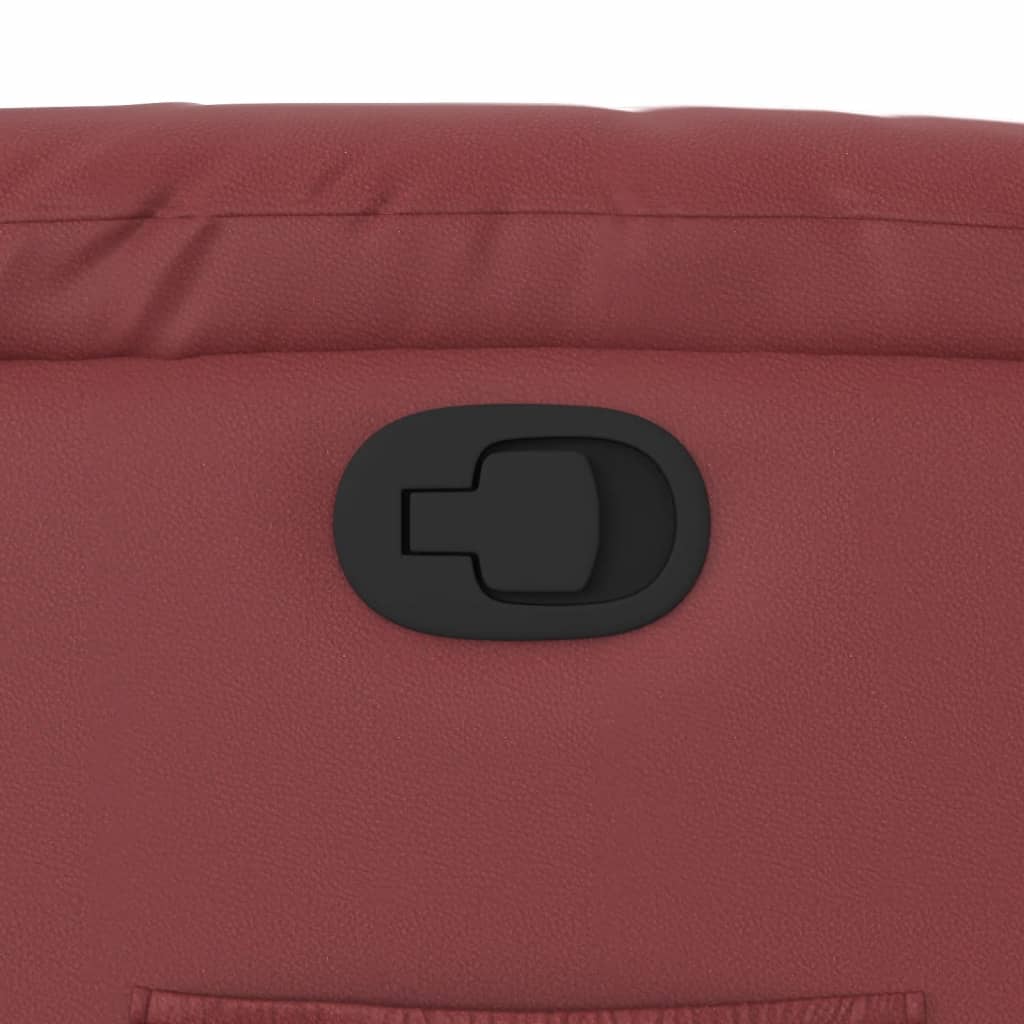 Poltrona Reclinabile Rosso Vino in Similpelle 373490