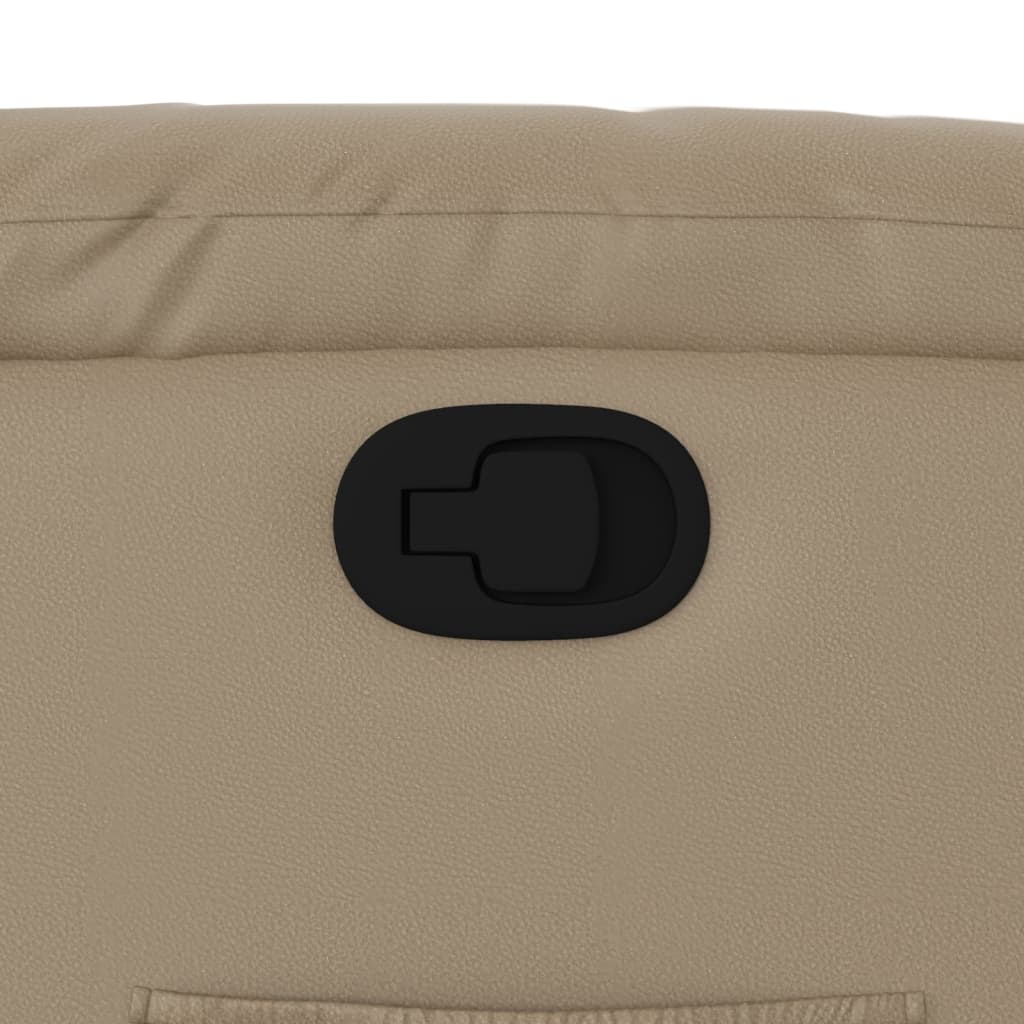 Poltrona Reclinabile Cappuccino in Similpelle