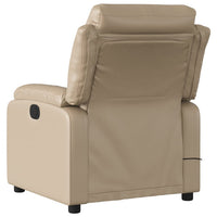 Poltrona Massaggiante Reclinabile cappuccino in Similpelle