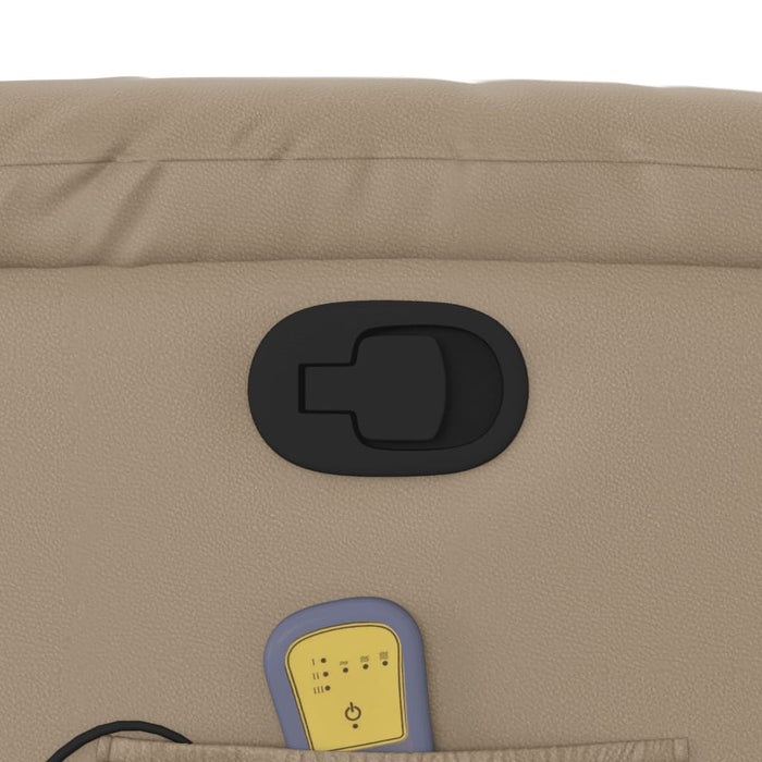 Poltrona Massaggiante Reclinabile cappuccino in Similpelle