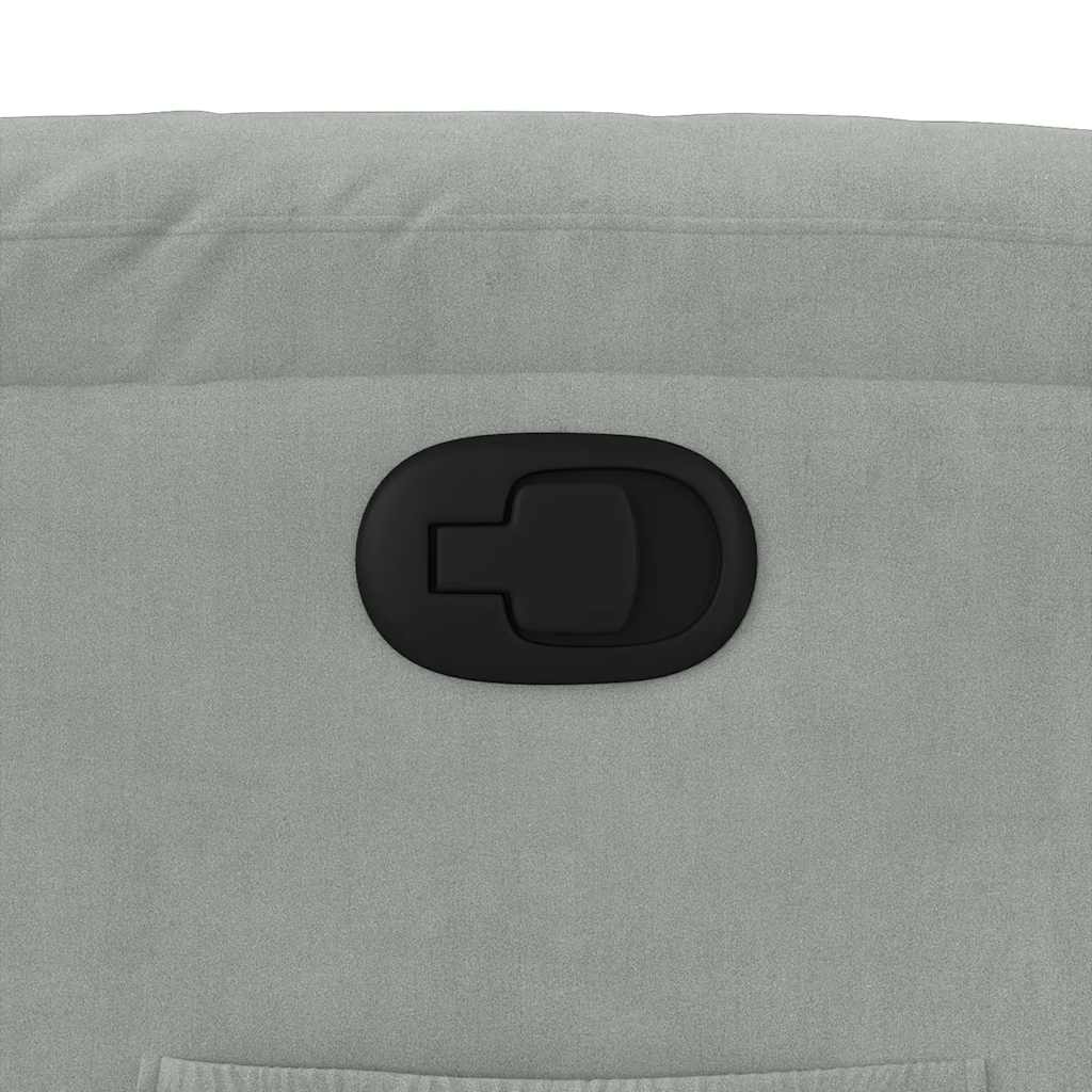 Poltrona Reclinabile Grigio Chiaro in Velluto 373500