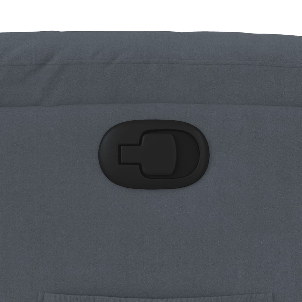 Poltrona Reclinabile Grigio Scuro in Velluto 373501