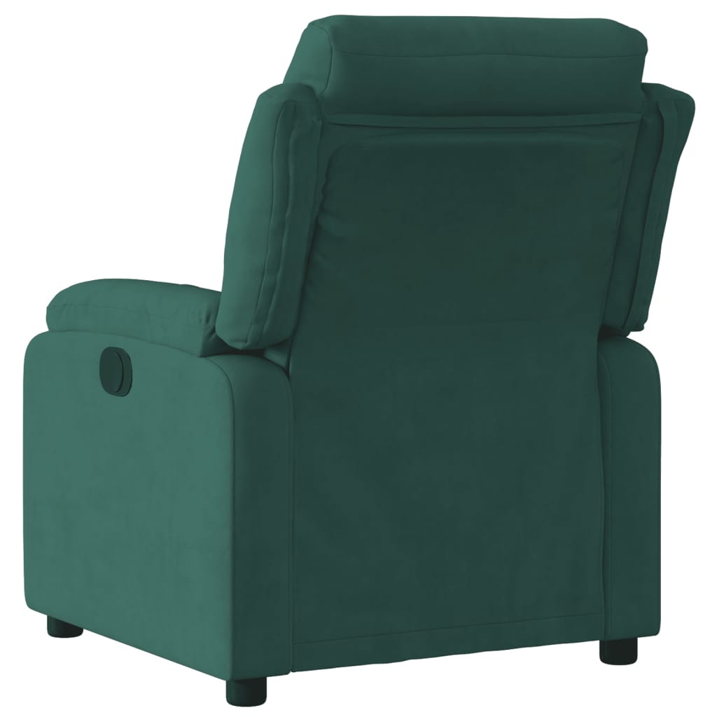 Poltrona Reclinabile Verde Scuro in Vellutocod mxl 131942