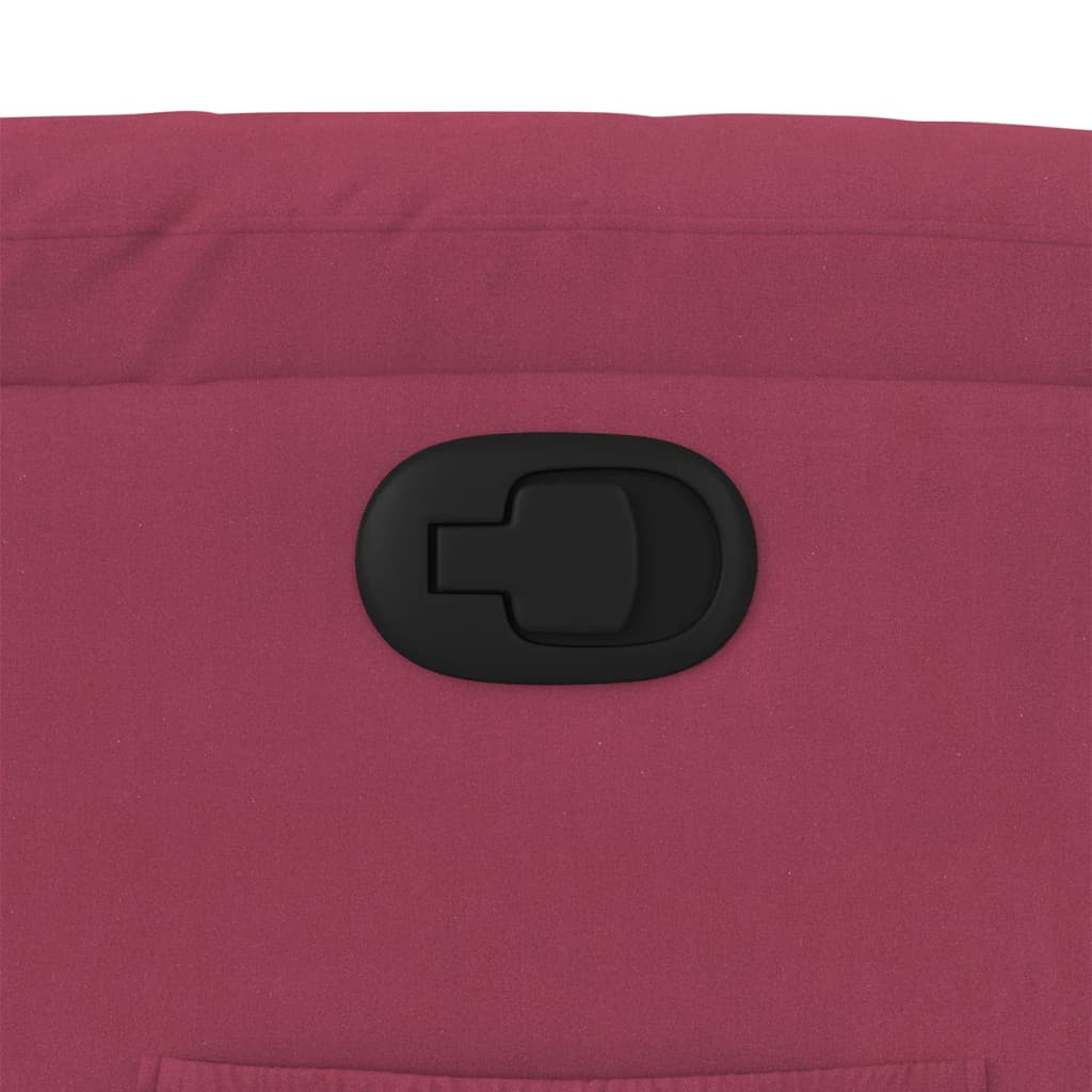 Poltrona Reclinabile Rosso Vino in Velluto 373505