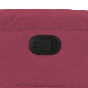 Poltrona Reclinabile Rosso Vino in Velluto 373505