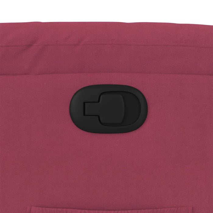 Poltrona Reclinabile Rosso Vino in Velluto 373505