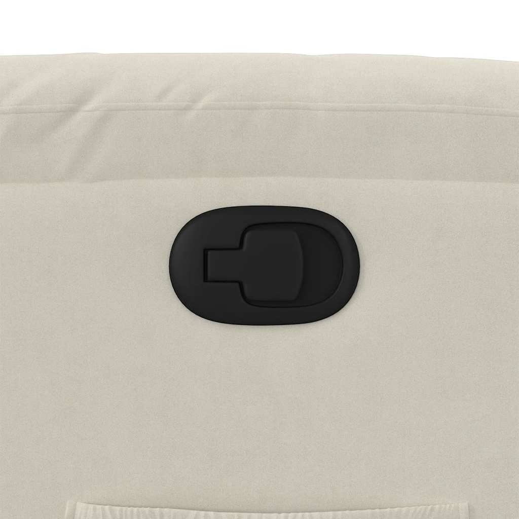 Poltrona Reclinabile Crema in Velluto 373509