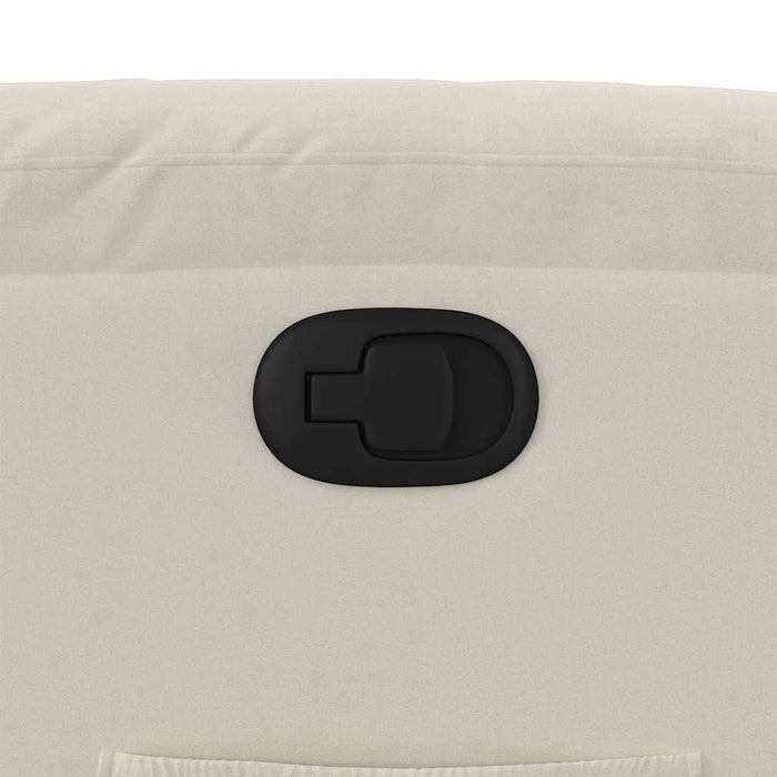 Poltrona Reclinabile Crema in Velluto 373509