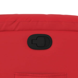 vidaXL Poltrona Reclinabile Rossa in Similpelle