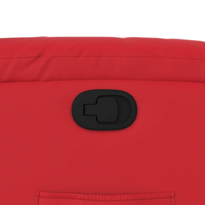 vidaXL Poltrona Reclinabile Rossa in Similpelle