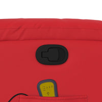 Poltrona Massaggiante Reclinabile Rossa in Similpelle 373534