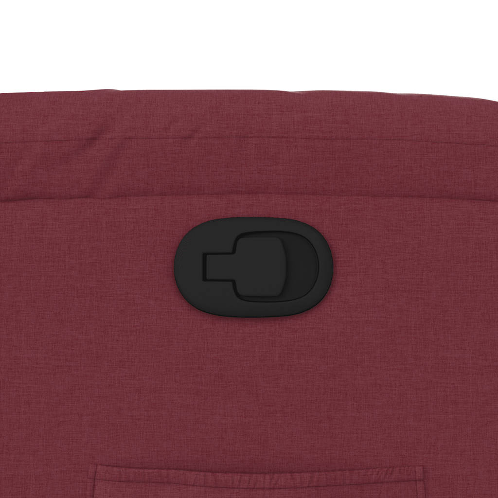Poltrona Reclinabile in Tessuto Rosso Vino 373539