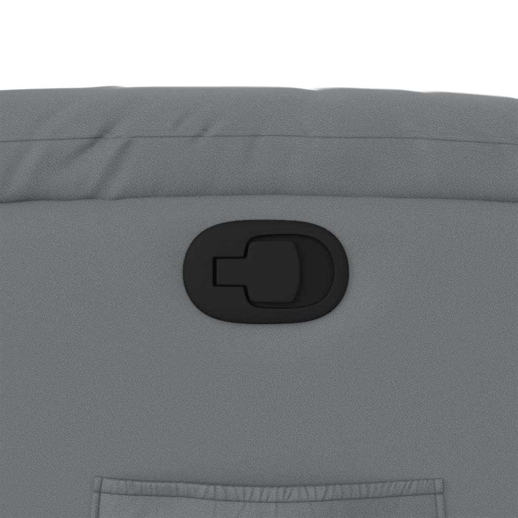 Poltrona Reclinabile Grigia in Similpelle 373563