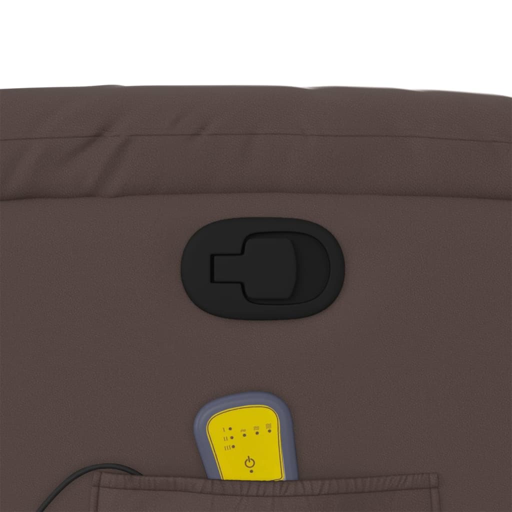 Poltrona Massaggiante Reclinabile marrone in Similpelle 373569