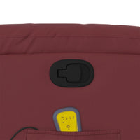 Poltrona Massaggiante Reclinabile Rosso vino in Similpelle 373571