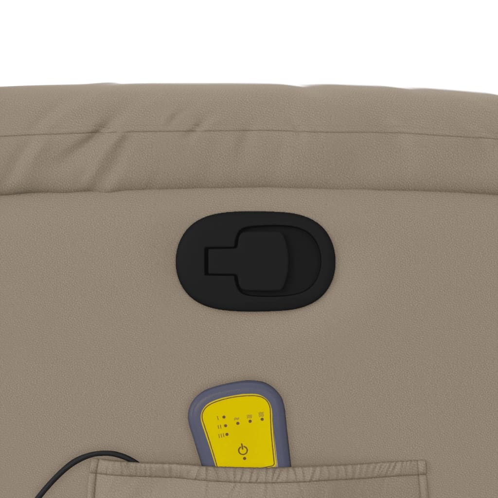 Poltrona Massaggiante Reclinabile cappuccino in Similpelle 373573