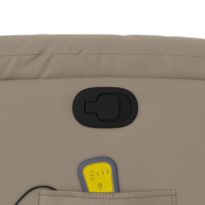 Poltrona Massaggiante Reclinabile cappuccino in Similpelle 373573