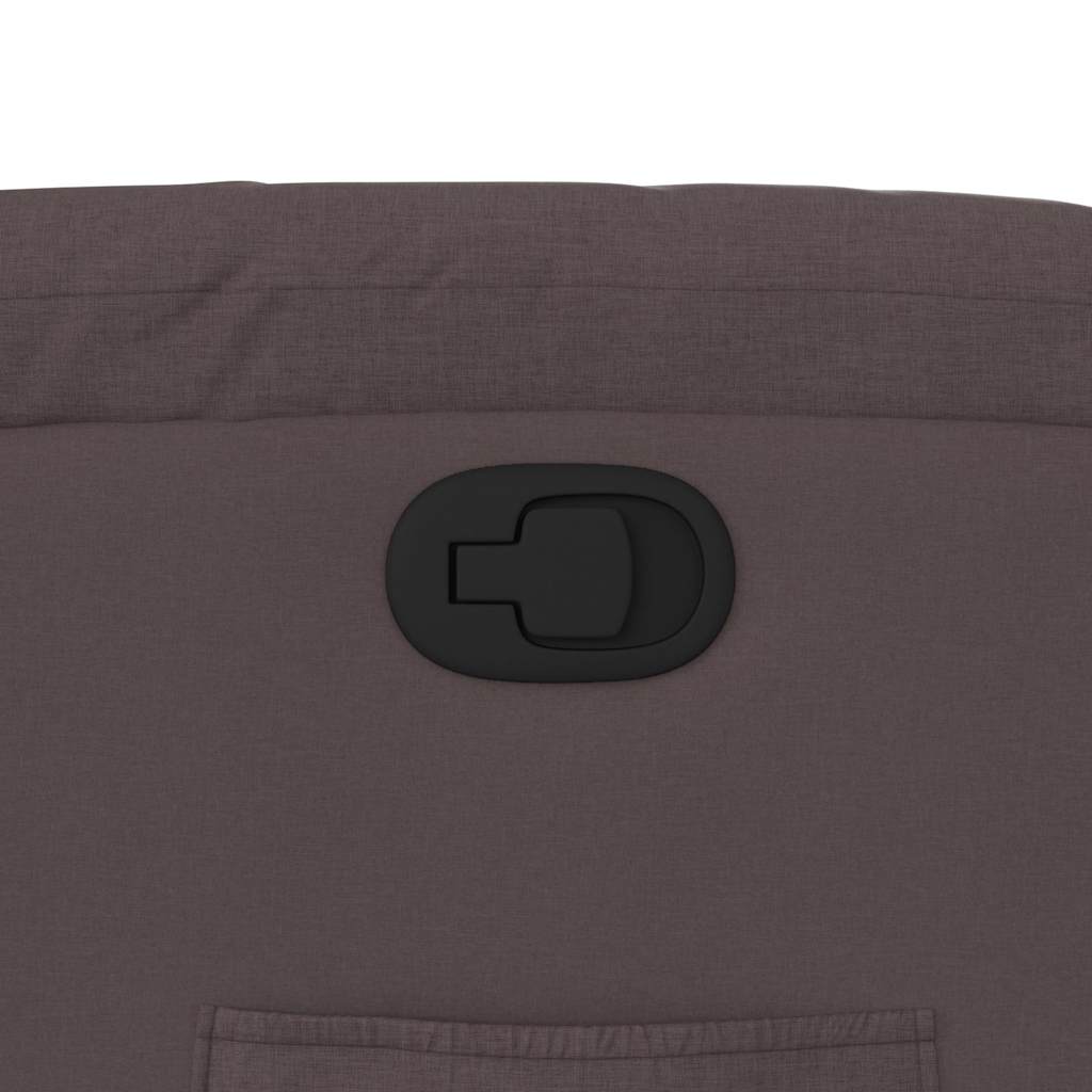 Poltrona Reclinabile Marrone Scuro in Tessuto 373579