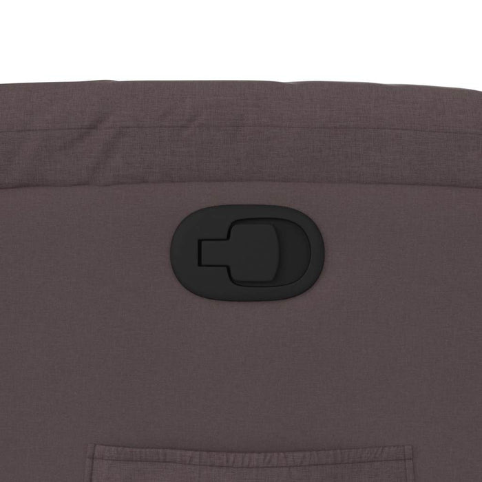 Poltrona Reclinabile Marrone Scuro in Tessuto 373579