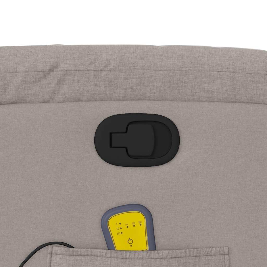 Poltrona Massaggiante Reclinabile Tortora in Tessuto 373594