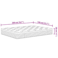 Materasso a Molle Insacchettate Medio 140x200 cm 3206425