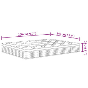 Materasso a Molle Insacchettate Medio 140x200 cm 3206425