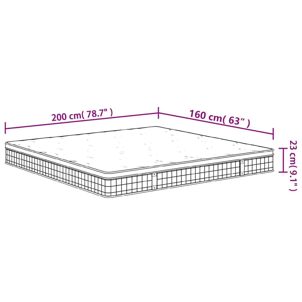 Materasso a Molle Bonnel Medio 160x200 cm 3206388