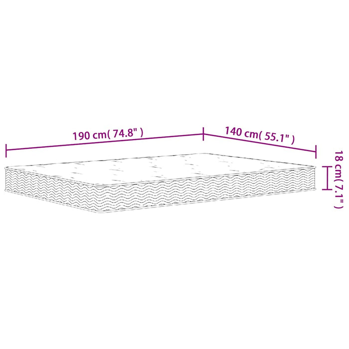 Materasso a Molle Bonnel Medio 140x190 cm 3206411