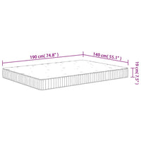 Materasso a Molle Insacchettate Medio 140x190 cm 372815