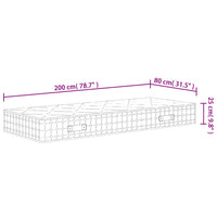Materasso a Molle Insacchettate Medio Rigido 80x200 cm 372836