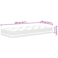 Materasso a Molle Insacchettate Medio 90x200 cm 372914
