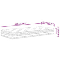 Materasso a Molle Insacchettate Medio 70x200 cm 372926