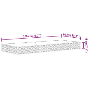 Materasso a Molle Bonnel Medio 90x200 cm 372985