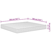 Materasso in Schiuma Mediamente Morbido 180x200 cm 373014